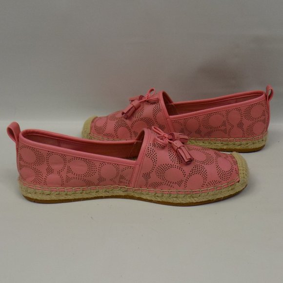 Coach C2782 Carson Espadrille Slip-Ons Bubble Gum Color Size 7.5 - Picture 2 of 11